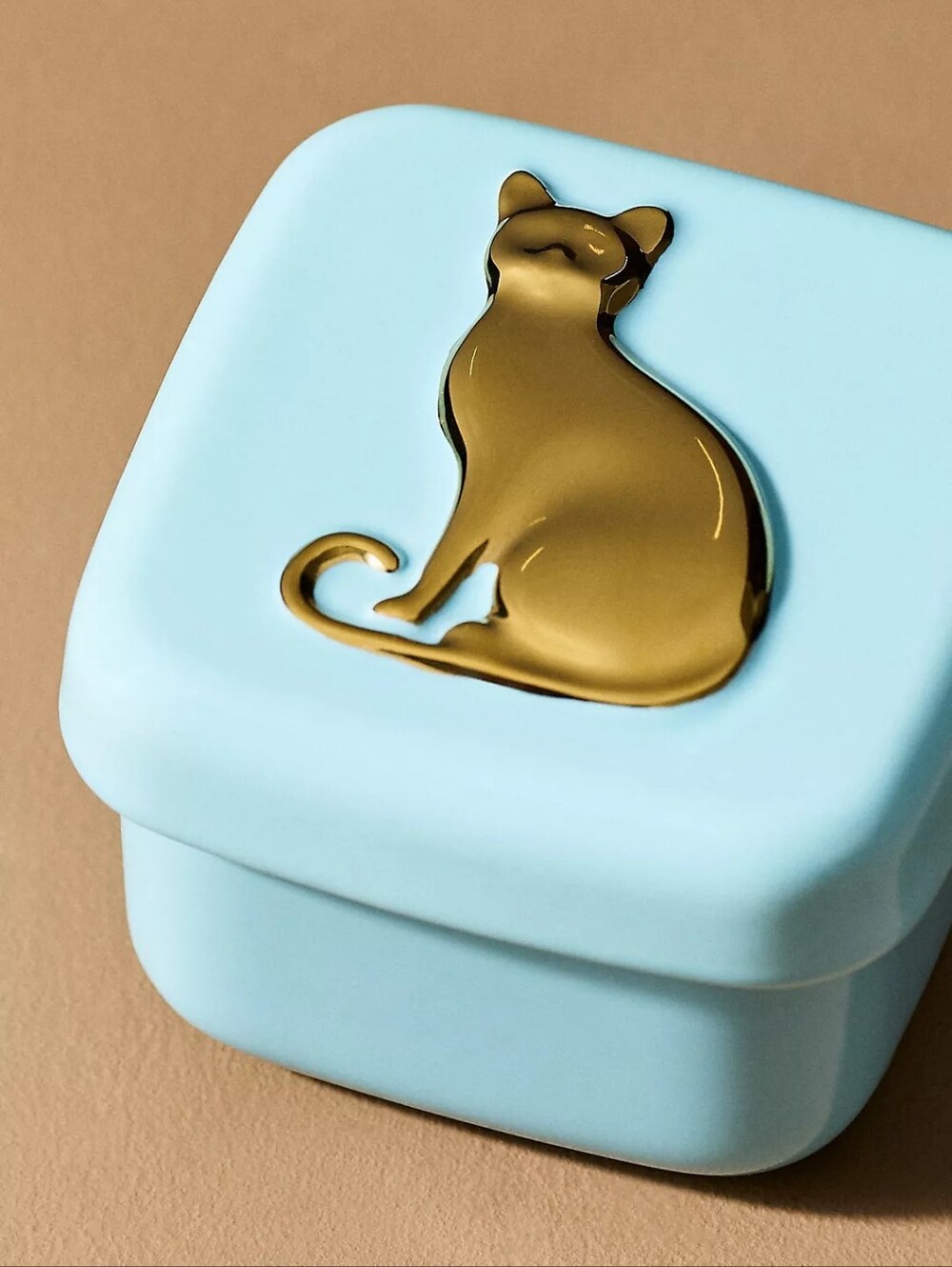 Anthropologie Lucie Cat Fruity Harvest Apple & Vanilla Ceramic Candle